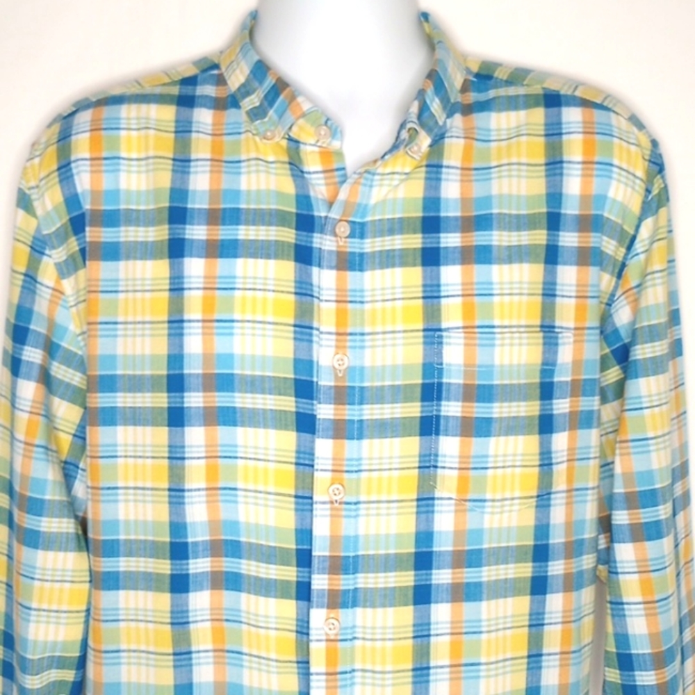 Crown & Ivy Men's Plaid / Check Long Sleeve Casual Button Down Shirt XXL